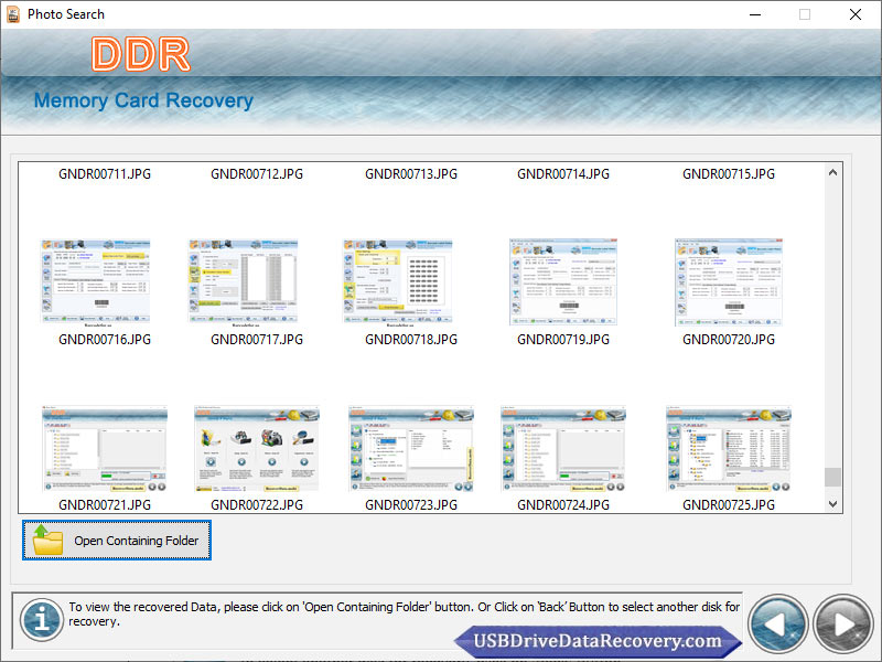 Screenshot of Card Data Recovery Software