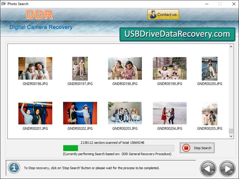 Screenshot of Camera Recovery Software