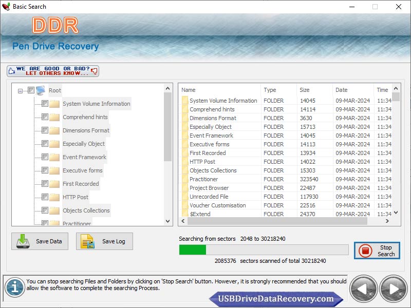 Screenshot of Download USB Recovery Software