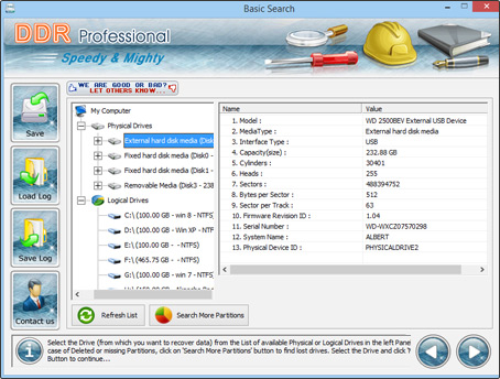 DDR Professional Data Recovery Software